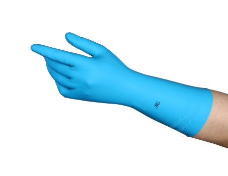 Gloves Utility Medium Latex / Nitrile Blue 13 In .. .  .  